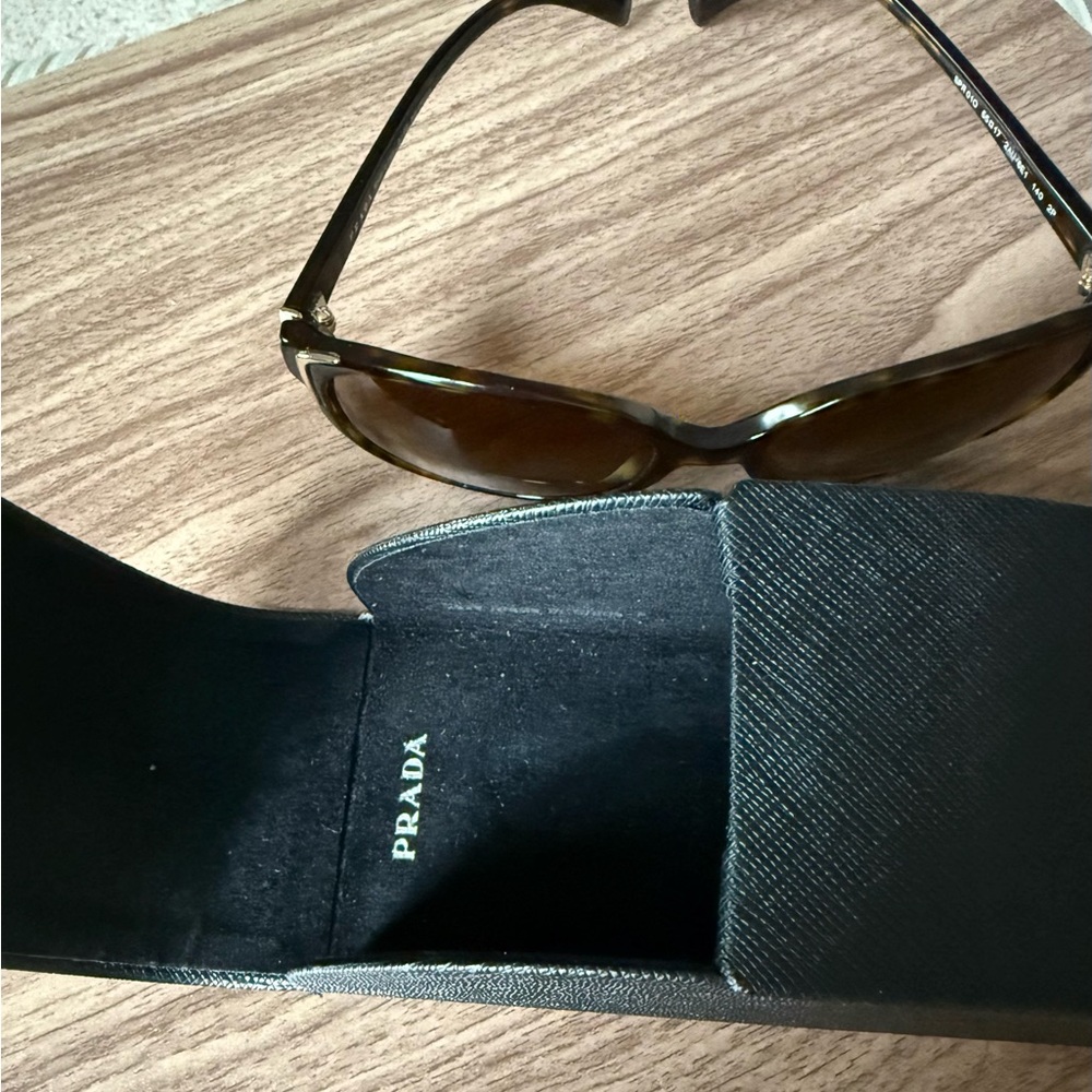 Prada Polarized Women’s Brown and Gold Sunglasses - Picture 8 of 12